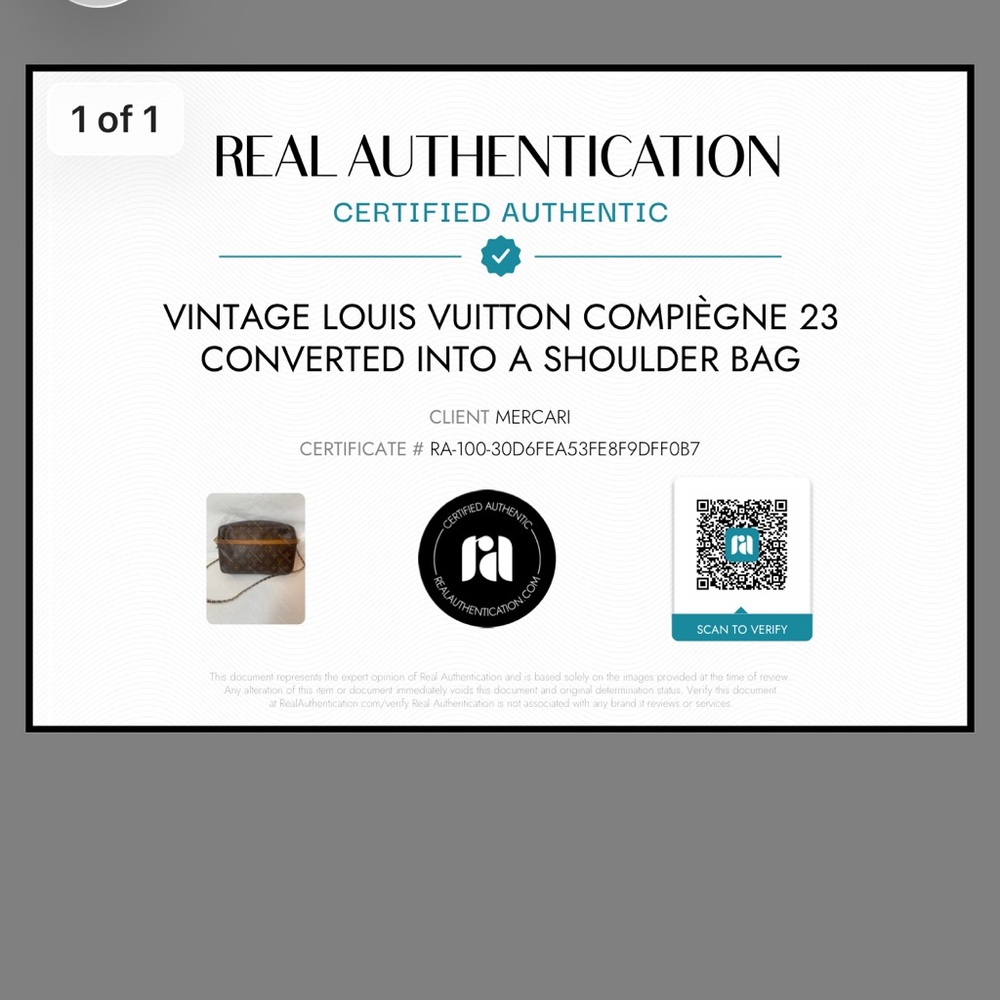 Vintage Louis Vuitton Compiègne 23 converted into a shoulder bag. - Picture 12 of 14